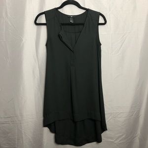 Long Black Sleeveless Blouse